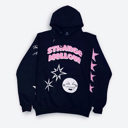 Black & Pink Puff Print Hoodie