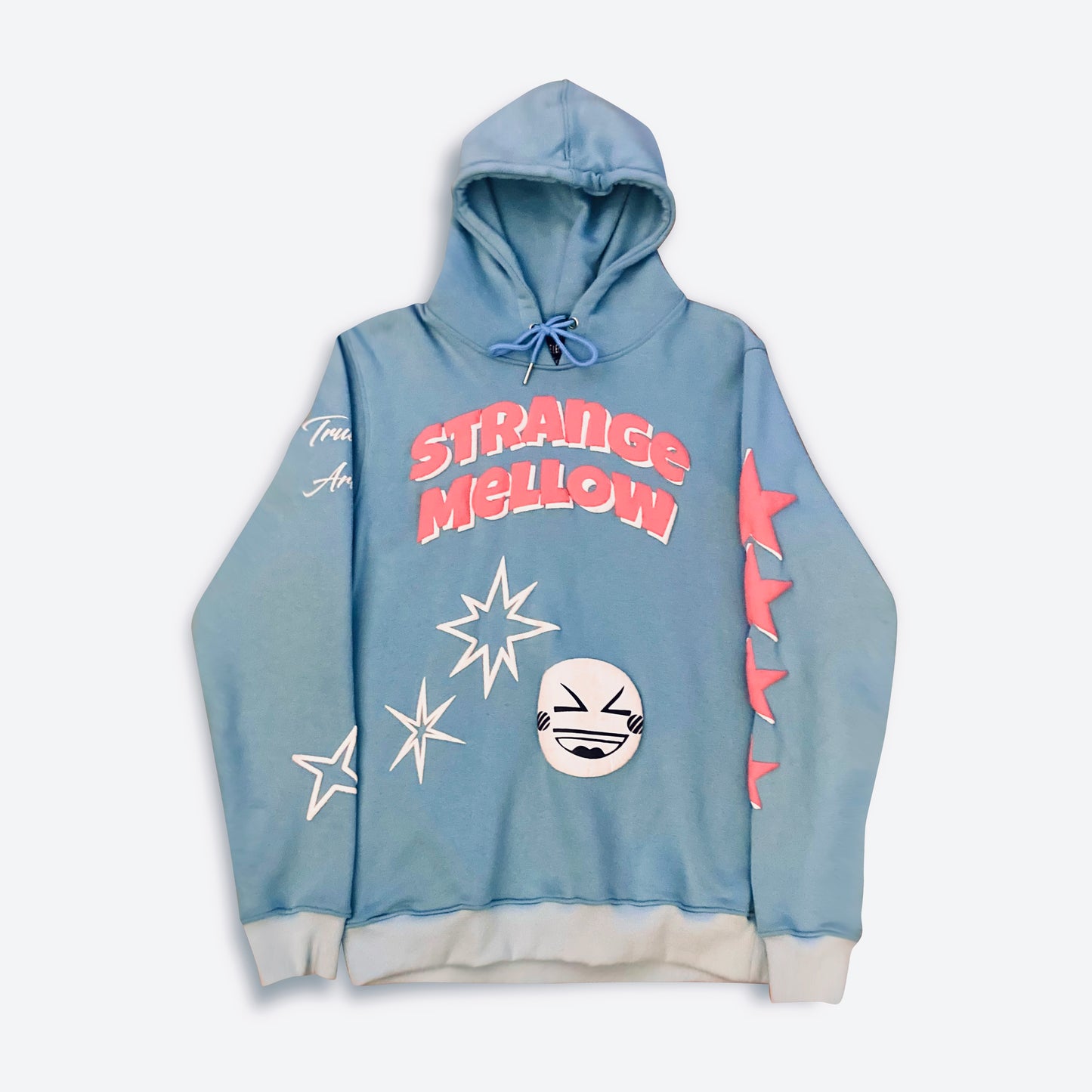 Baby Blue & Melon Puff Print Hoodie