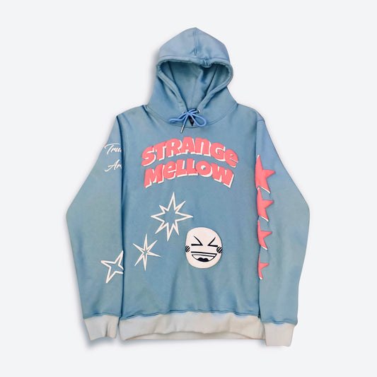 Baby Blue & Melon Puff Print Hoodie