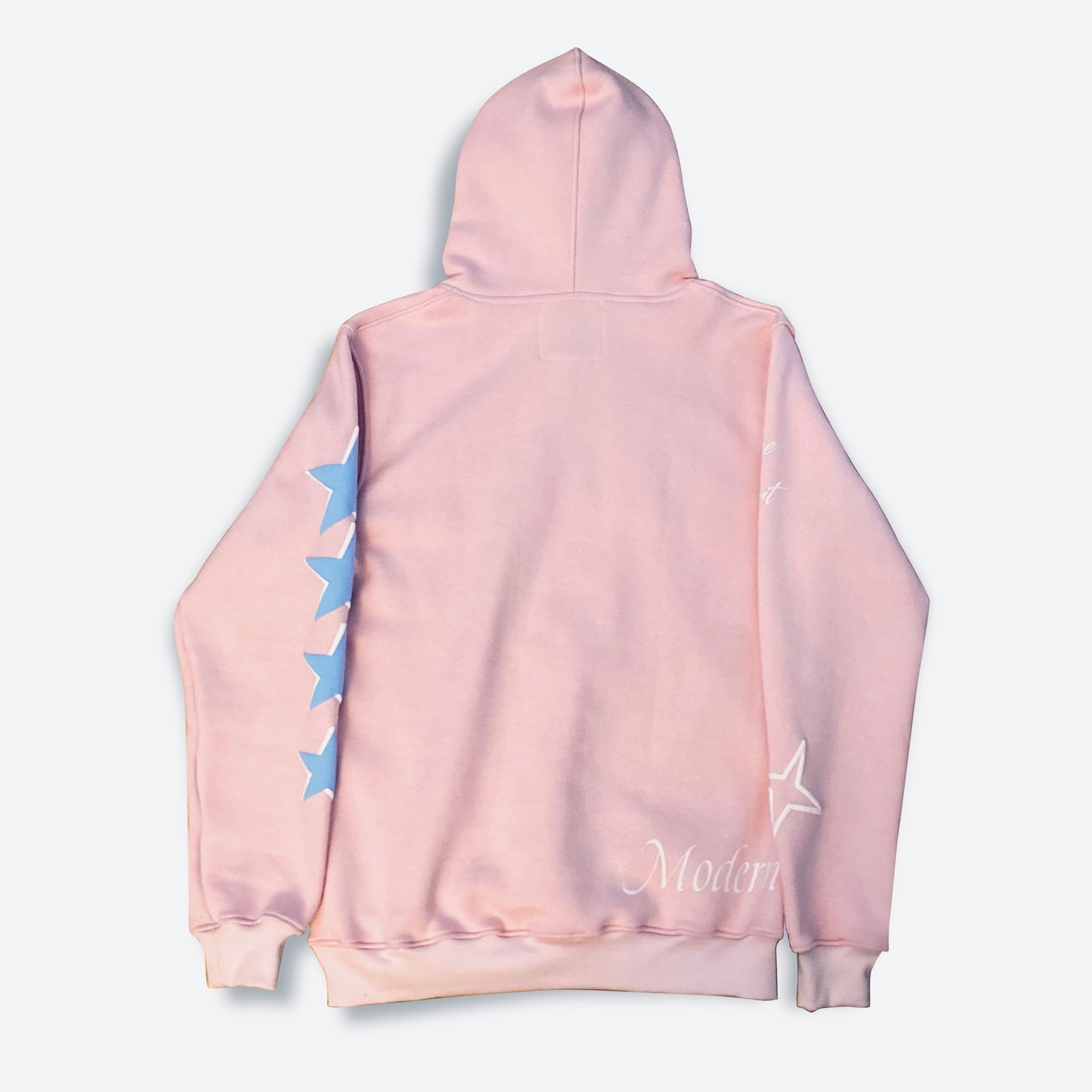 Baby Pink & Blue Puff Print Hoodie