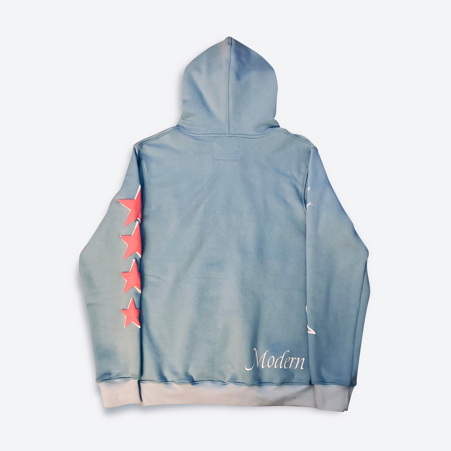 Baby Blue & Melon Puff Print Hoodie