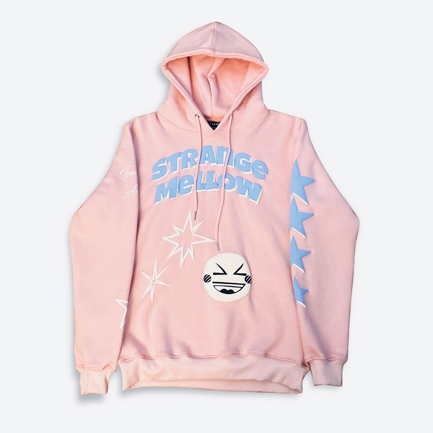 Baby Pink & Blue Puff Print Hoodie